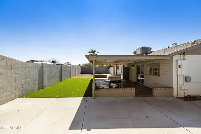 a view of a terrace with chairs