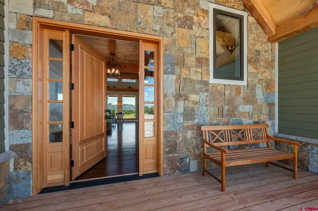 a outdoor view with a outdoor seating space