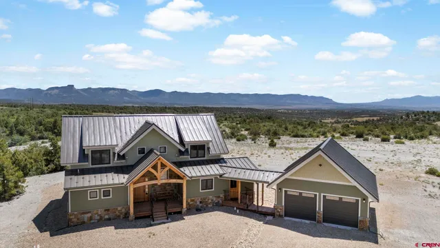 a view of an outdoor space and mountain view