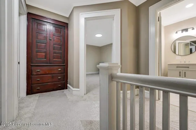 a view of an entryway with staircase