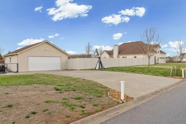 a view of a terrace with furniture