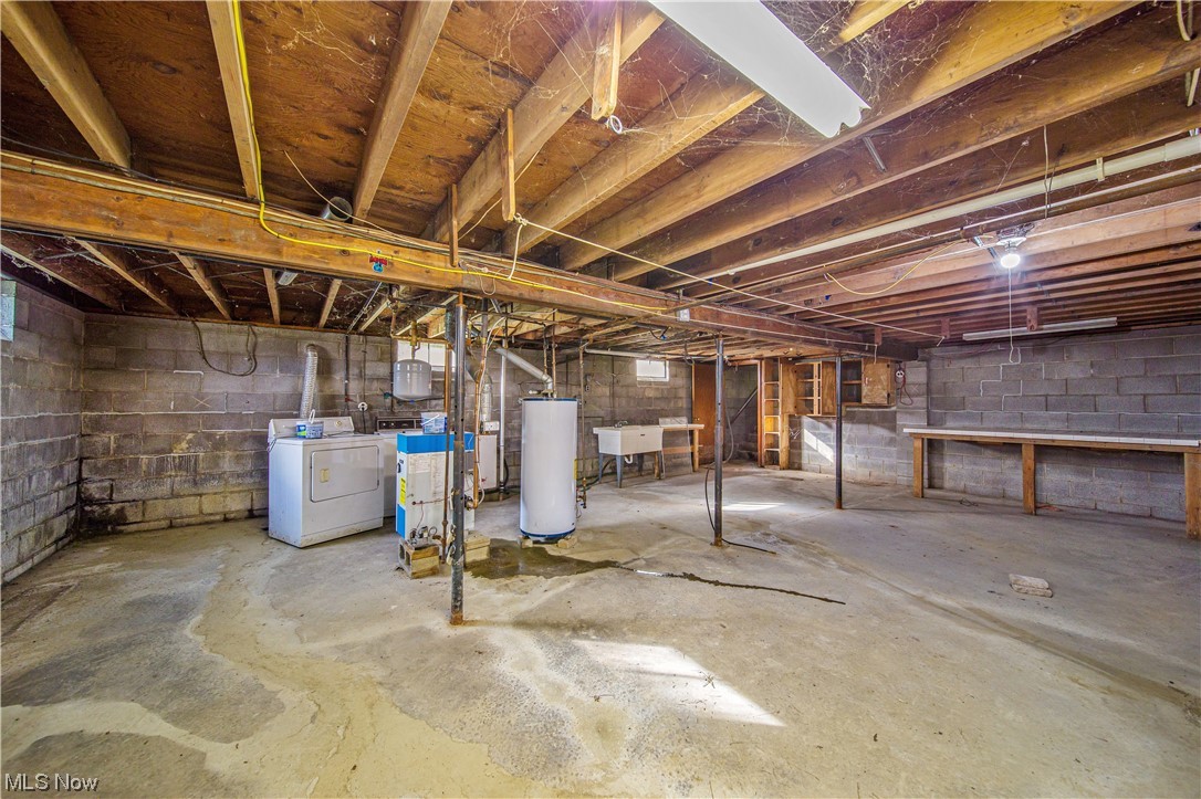 1168 Garrison Road Ashtabula, OH 44004 - Photo 34 of 35 Basement featuring water heater and sink