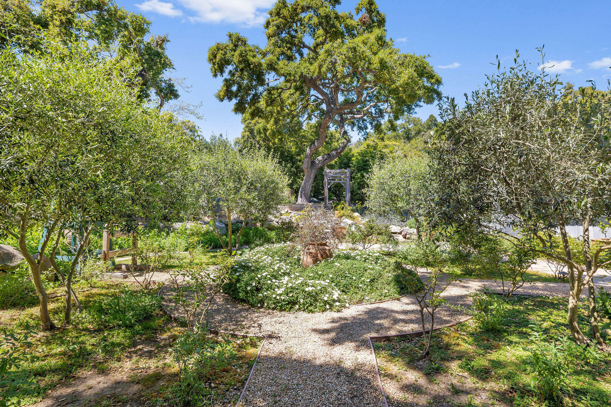2868 East Valley Road Montecito, CA 93108 - Photo 33 of 34 a backyard of a house with lots of green space
