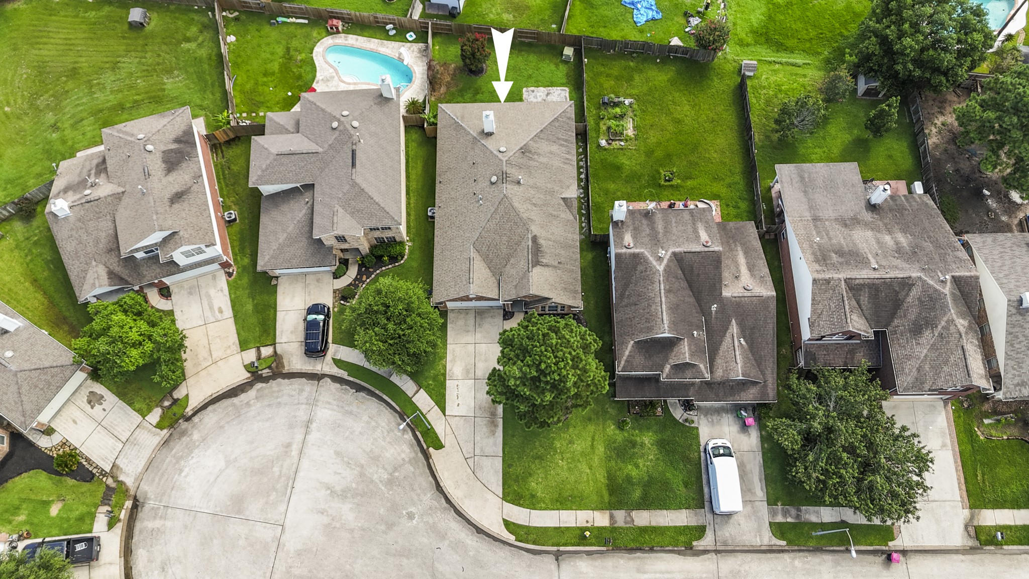 3422 Falcon Trail Court Spring, TX 77373 - Photo 31 of 35 an aerial view of a house with outdoor space and tennis court