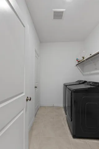 a view of a storage and utility room