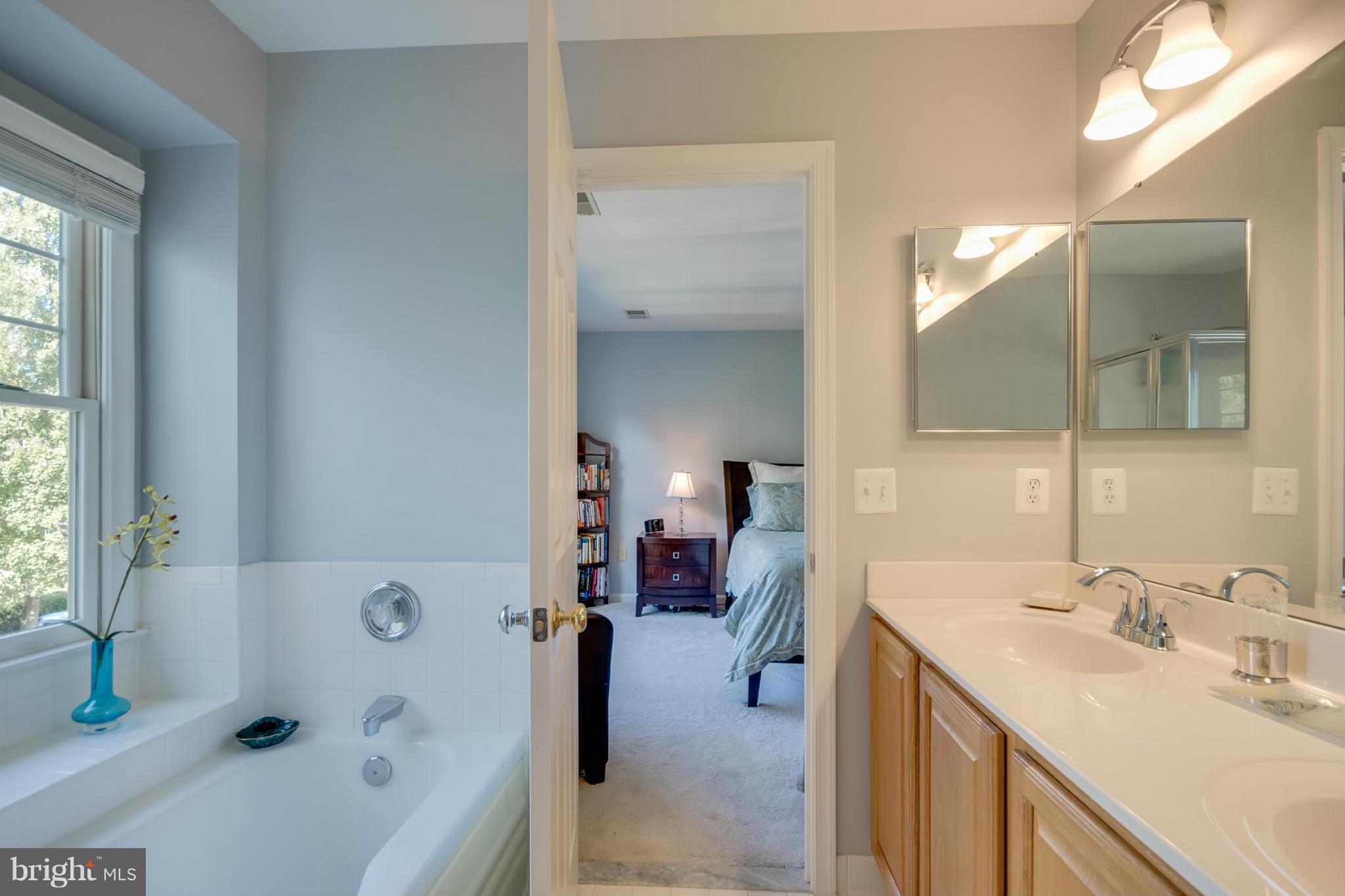 1279 Weatherstone Court Reston, VA 20194 - Photo 18 of 28 a en suite bathroom with a tub sink and mirror
