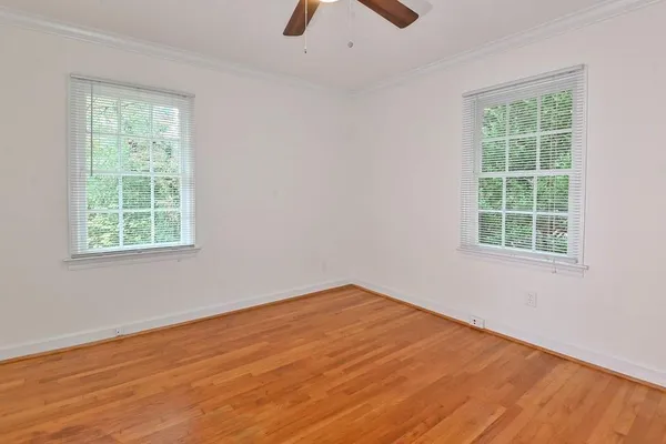 an empty room with a window