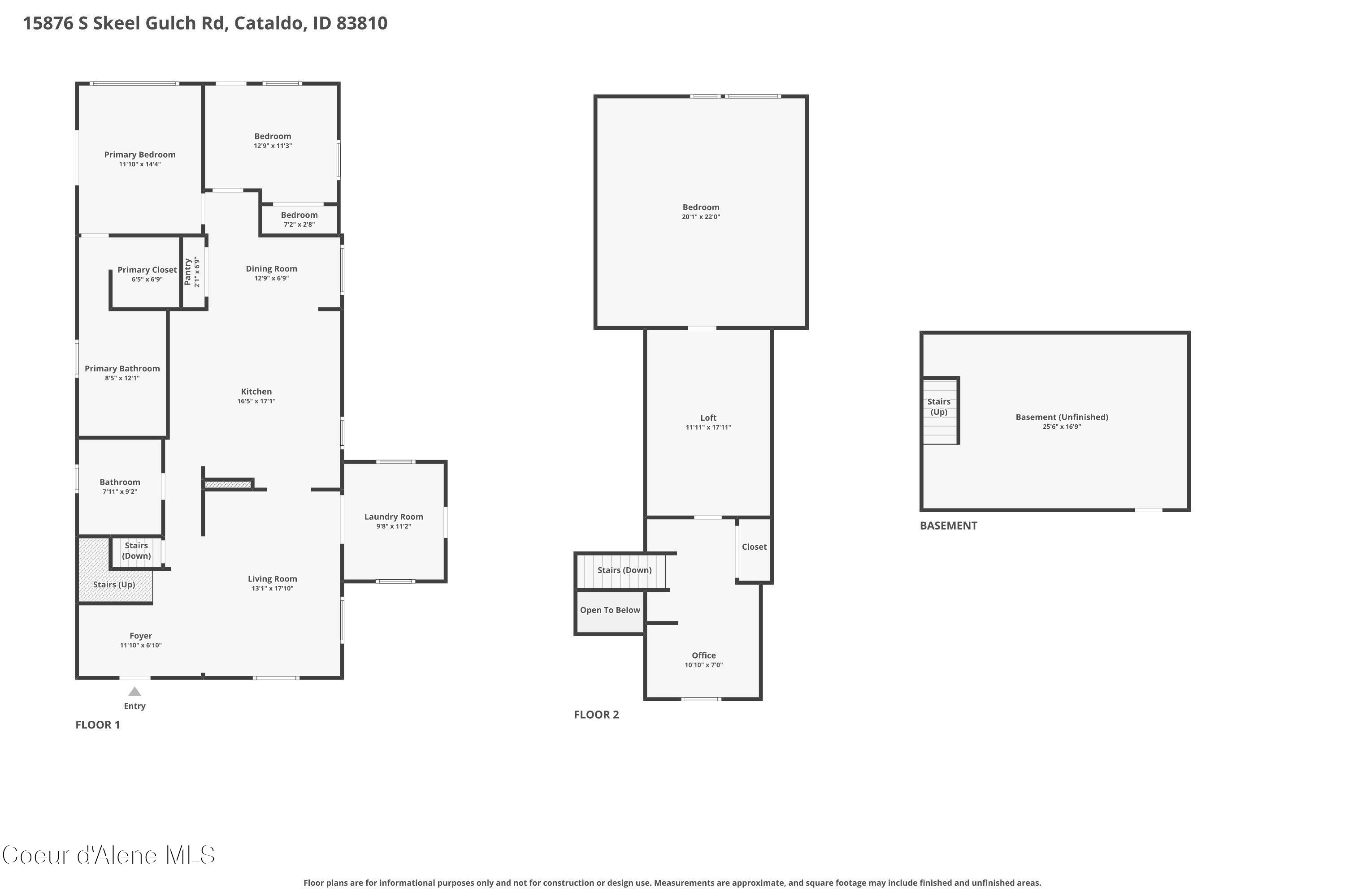 15876 South Skeel Gulch Road Cataldo, ID 83810 - Photo 61 of 64 Floor Plan