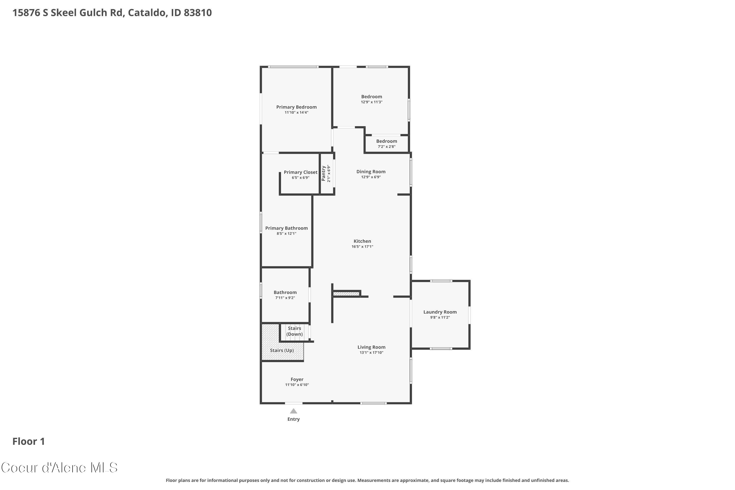 15876 South Skeel Gulch Road Cataldo, ID 83810 - Photo 62 of 64 Floor Plan Main