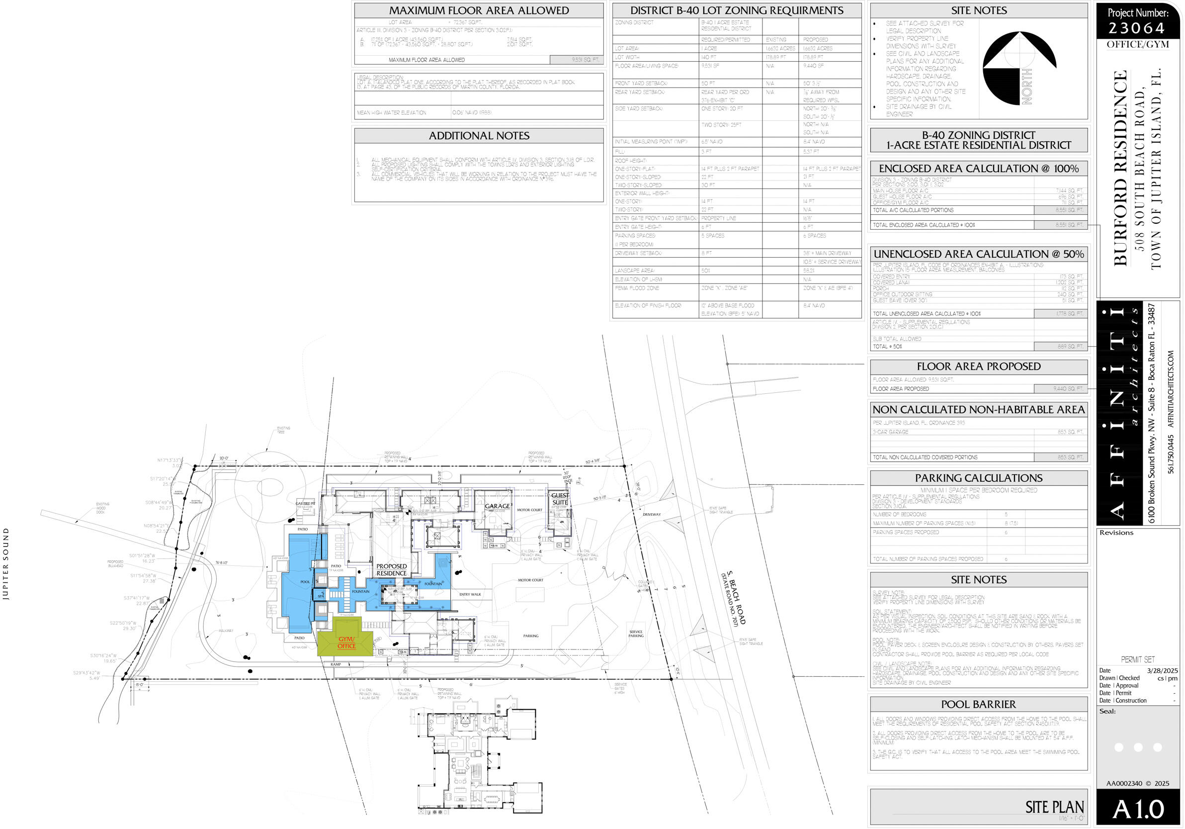 508 South Beach Road Jupiter Island, FL 33455 - Photo 45 of 45 Floorplan - Office & Gym