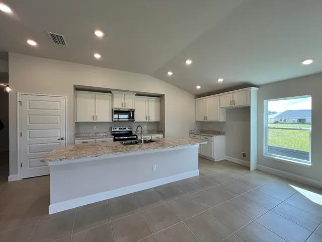 a house view with a garden space