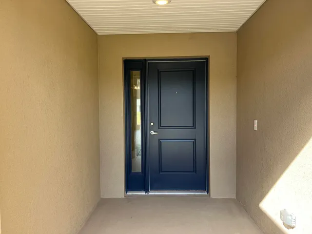 a view of front door