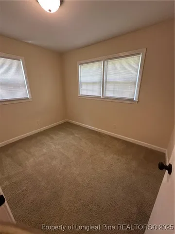 an empty room with a workbench