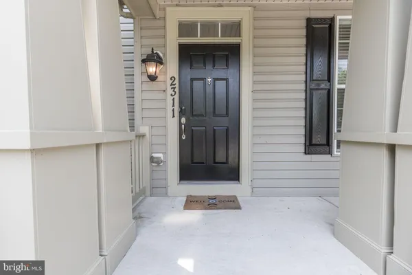a view of a door of the house