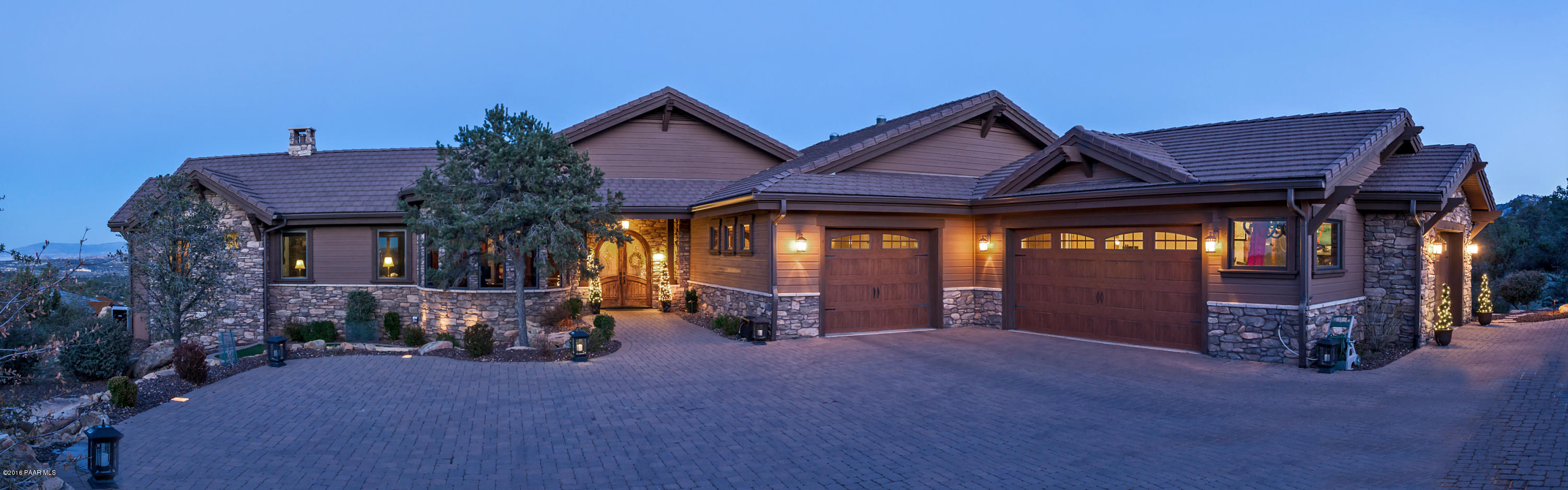 2188 Forest Mountain Road Prescott, AZ 86303 - Photo 5 of 51 Panoramic front at night