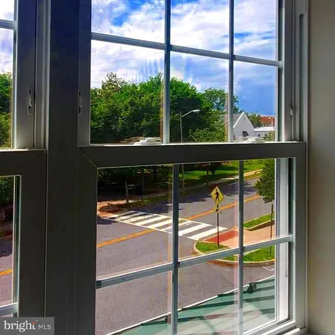 a view of a glass door