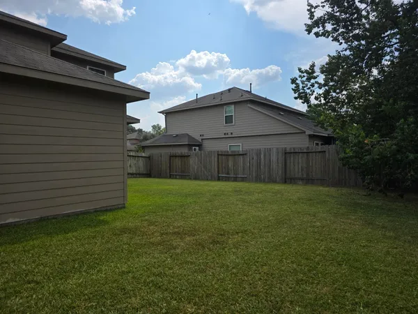 a backyard of a house