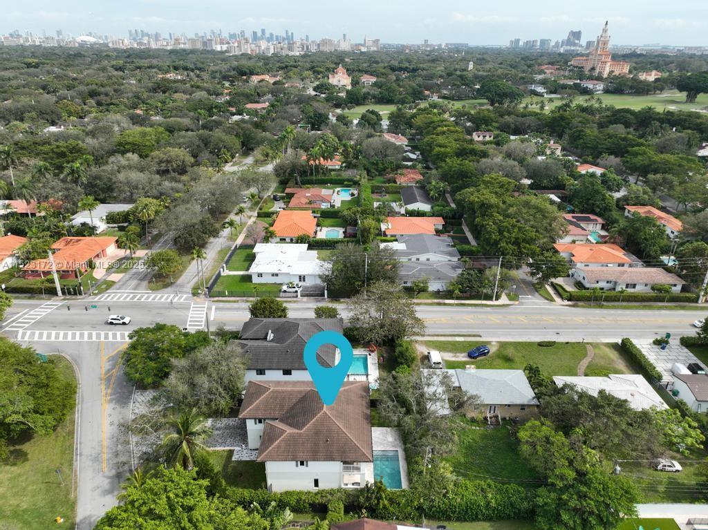 Coral Terrace Miami, FL 33155 - Photo 46 of 51 an aerial view of a house with a garden