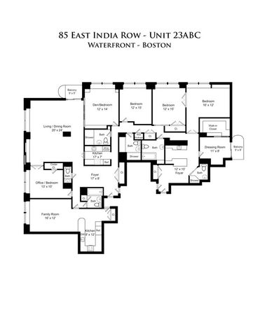 $3,786,250 | 85 East India Row, Unit 23ABC, Boston, MA 02110