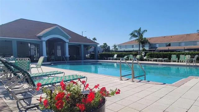 a view of a house with a swimming pool