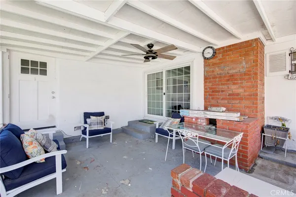 a outdoor space with lots of tables and chairs