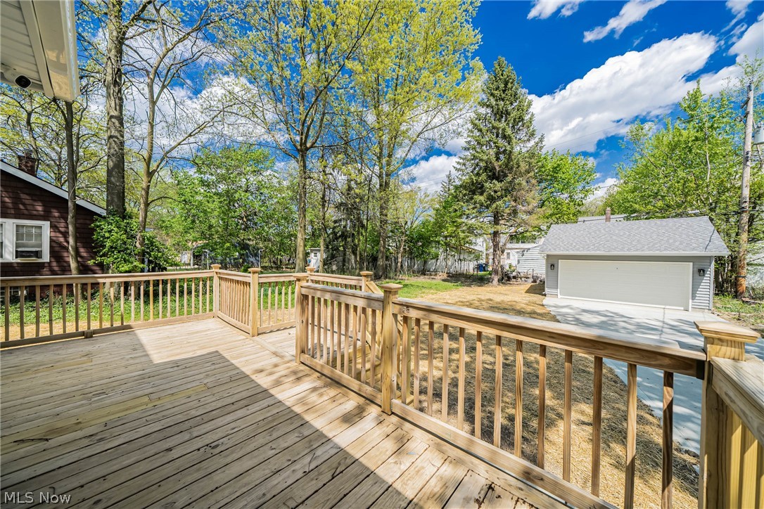 3959 Ardmore Road Cleveland Heights, OH 44121 - Photo 32 of 38 Wooden deck with an outdoor structure and a garage