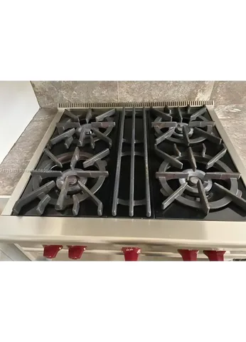 a close view of a stove top oven