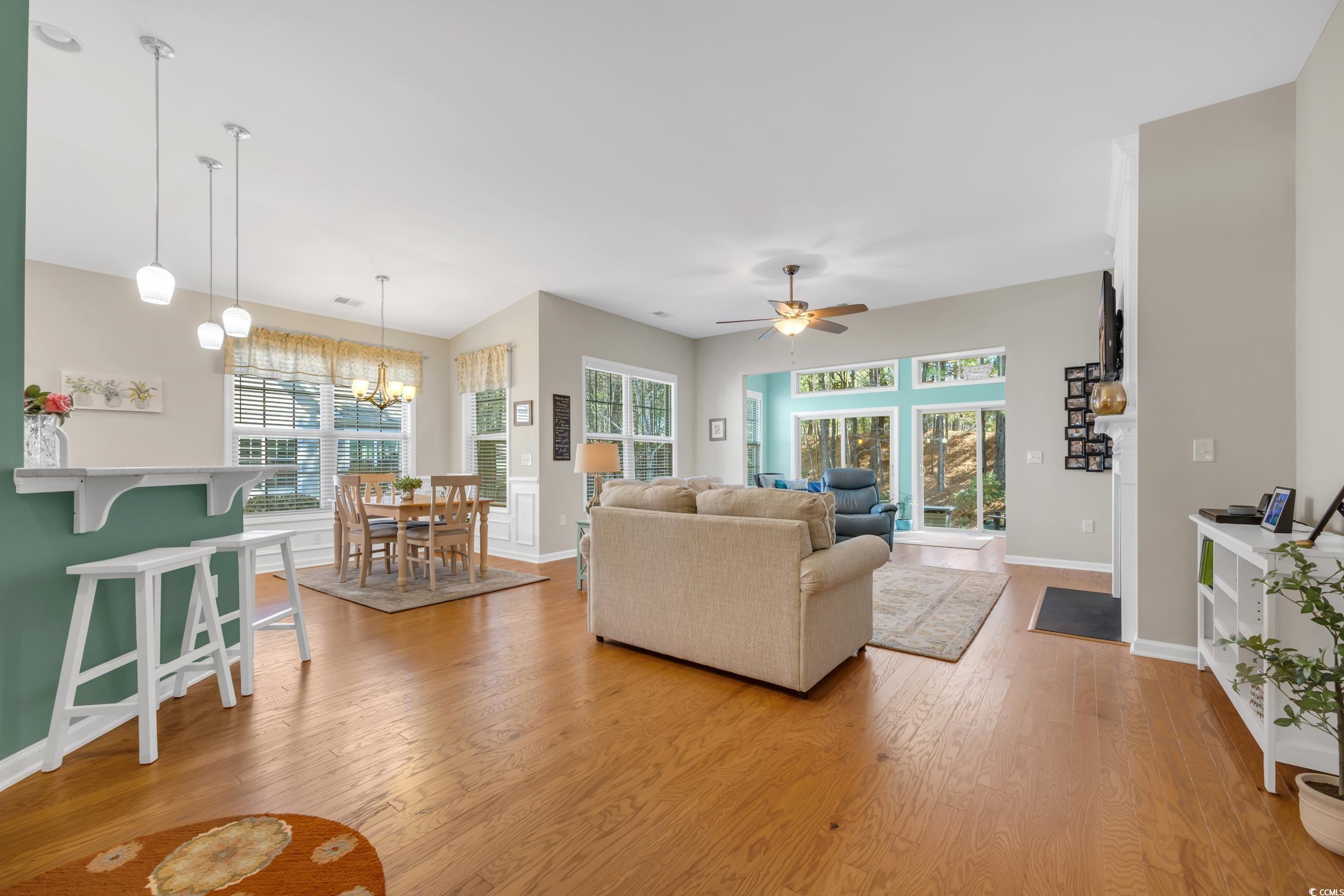 110 Summerlight Drive Murrells Inlet, SC 29576 - Photo 10 of 40 Living room featuring ceiling fan with notable cha