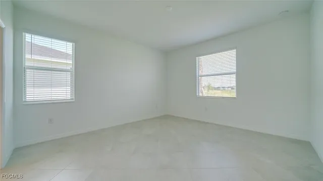 an empty room with a window