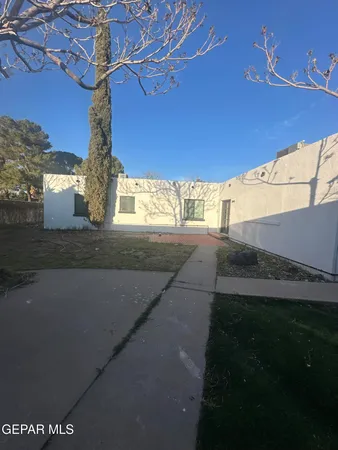 a view of outdoor space with seating