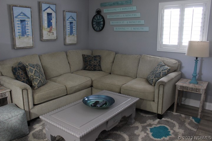 827 11th Avenue New Smyrna Beach, FL 32169 - Photo 16 of 21 a living room with furniture a rug and a window