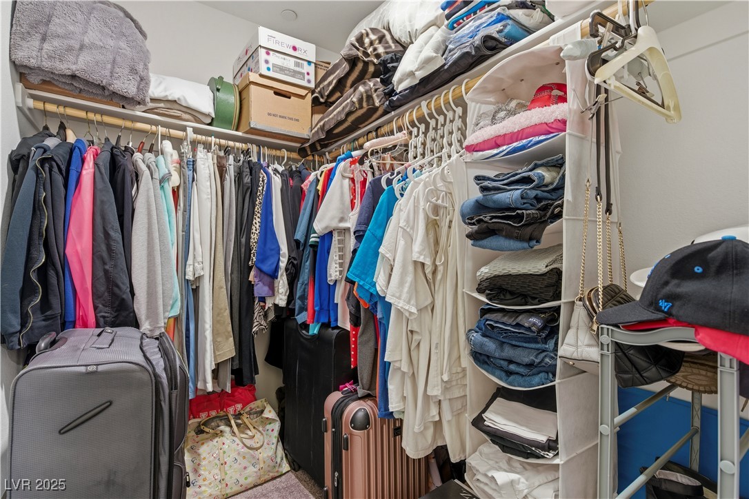 4648 Woolcomber Street Las Vegas, NV 89115 - Photo 23 of 41 Walk in closet featuring carpet