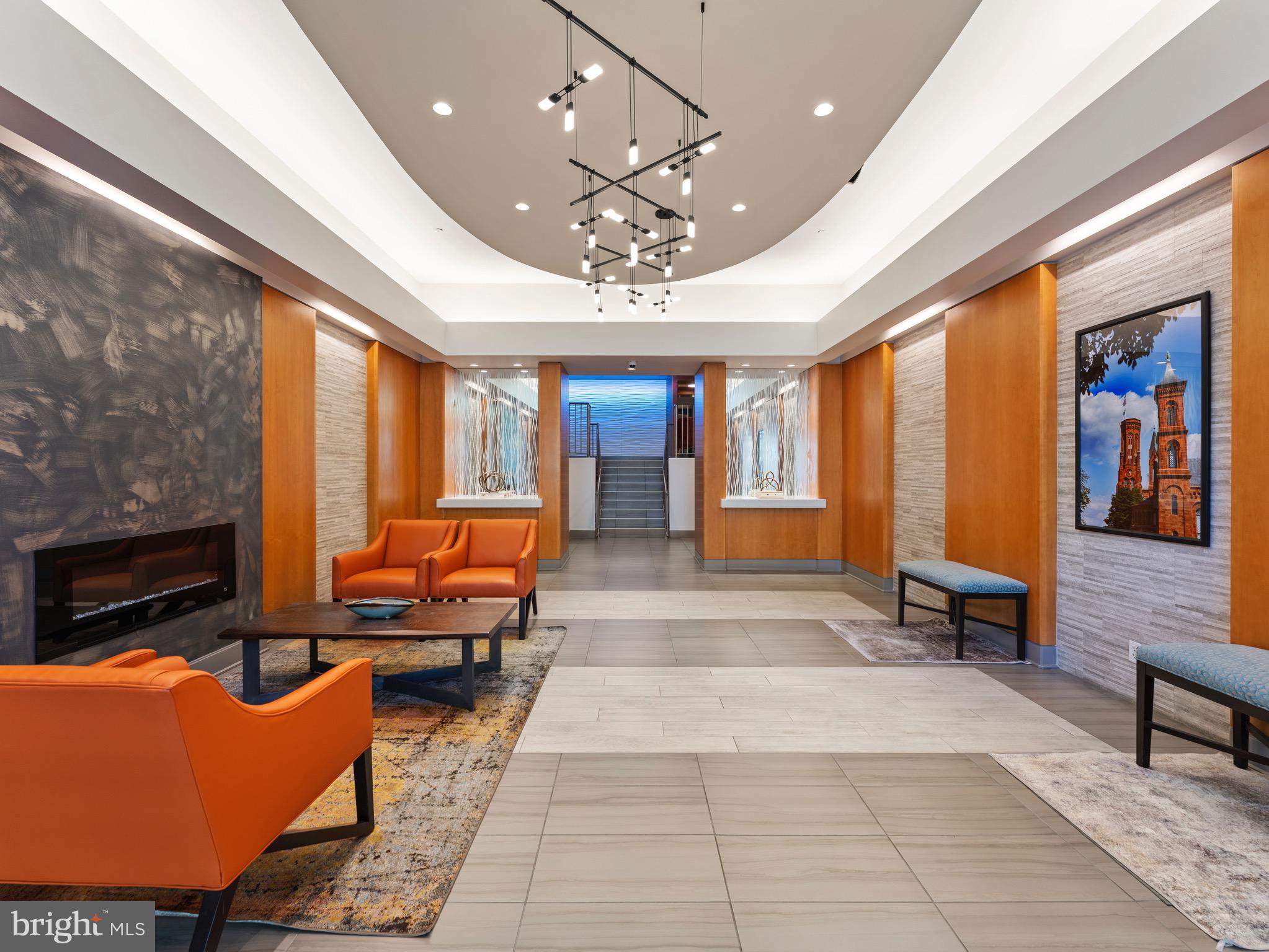 350 G Street Southwest, Unit N310 Washington, DC 20024 - Photo 25 of 26 a lobby with furniture and large windows