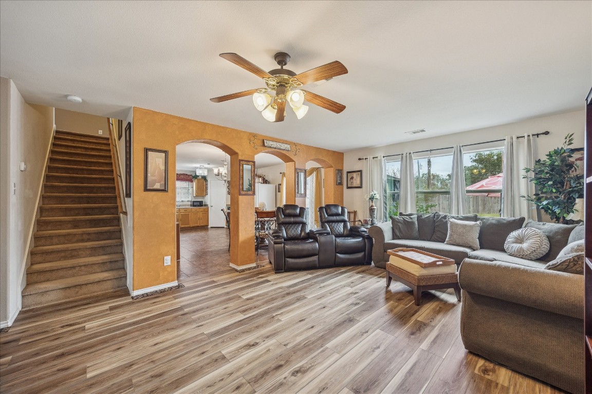 12811 Rio Lindo Street Rosharon, TX 77583 - Photo 5 of 13 a living room with furniture and wooden floor