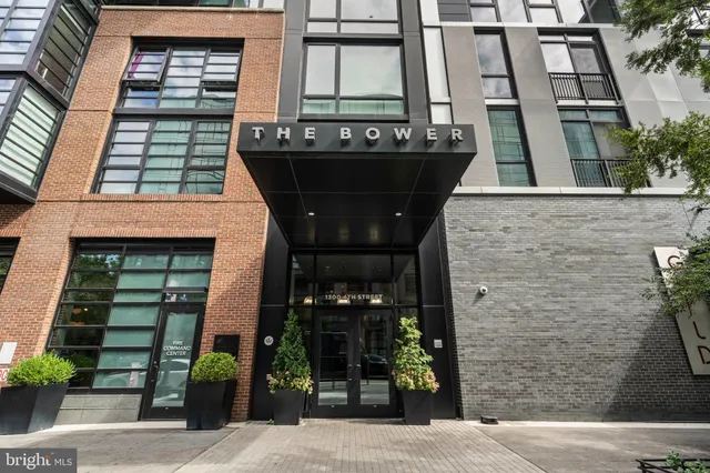 front view of a brick building