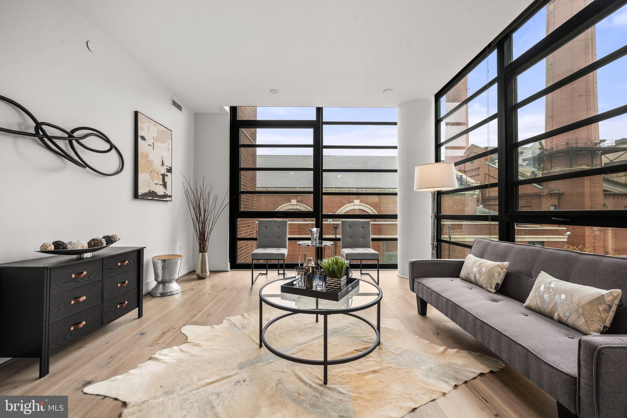 1300 4th Street Southeast, Unit 312 Washington, DC 20003 - Photo 4 of 39 a living room with furniture a rug and a large window