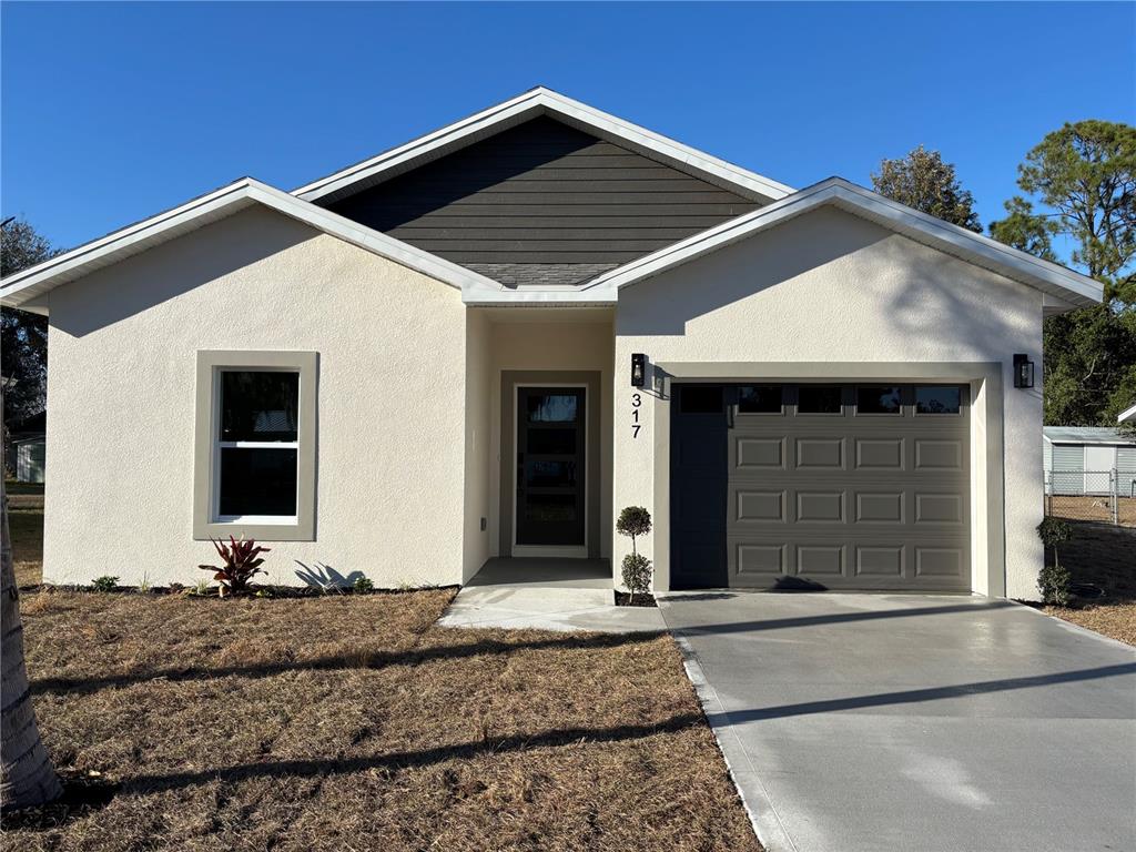 a front view of a house