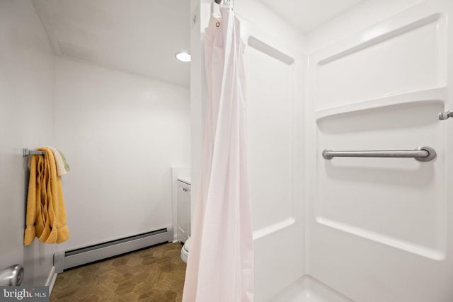 a view of outdoor space with trees all around