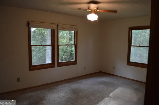 an empty room with a window