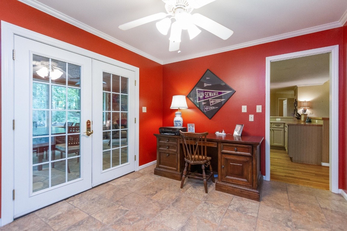161 Curlicue Road Sewanee, TN 37375 - Photo 34 of 50 a view of a workspace with furniture and a window