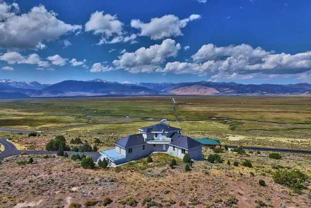 a view of a lake with a building in the background