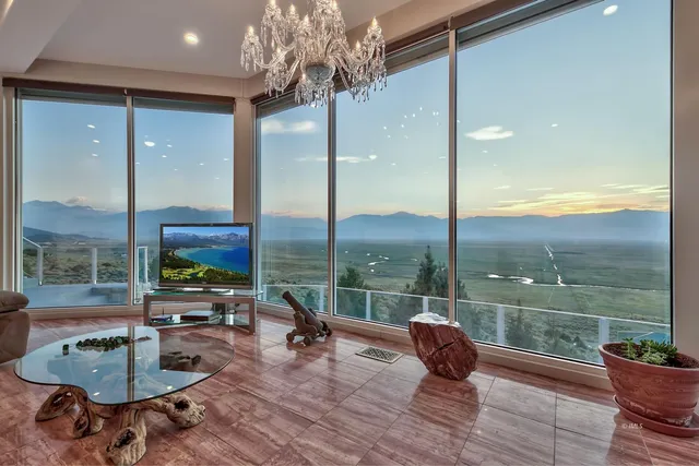 a roof deck with couch