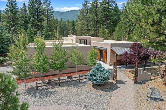 a view of a chairs and table in the backyard
