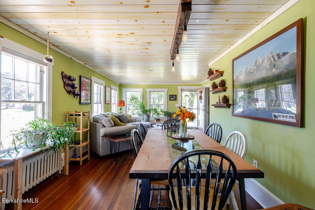 6 Locust Street Great Barrington, MA 01230 - Photo 19 of 36 a view of a dining room with furniture window and wooden floor