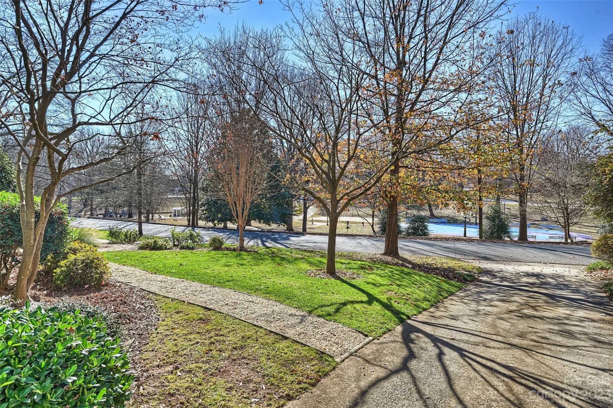 711 Romany Road Charlotte, NC 28203 - Photo 28 of 28 a garden with trees in front of it
