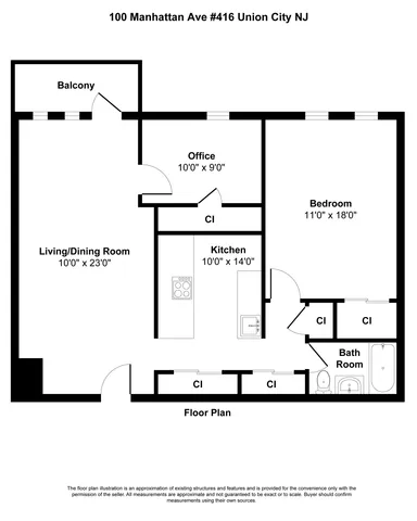 $339,000 | 100 Manhattan Avenue, Unit 416, Union City, NJ 07087