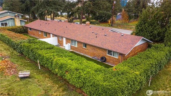 a aerial view of a house