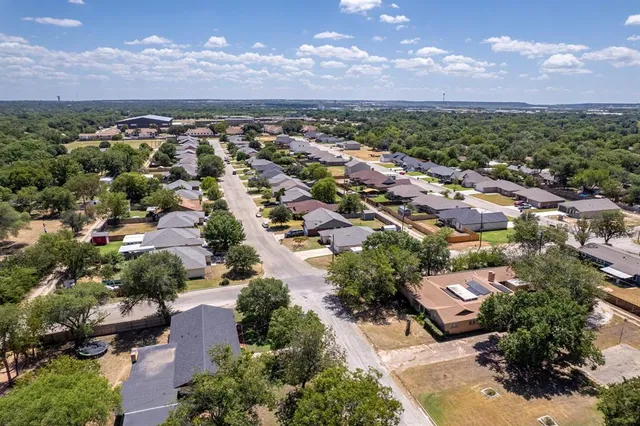 an aerial view of a city