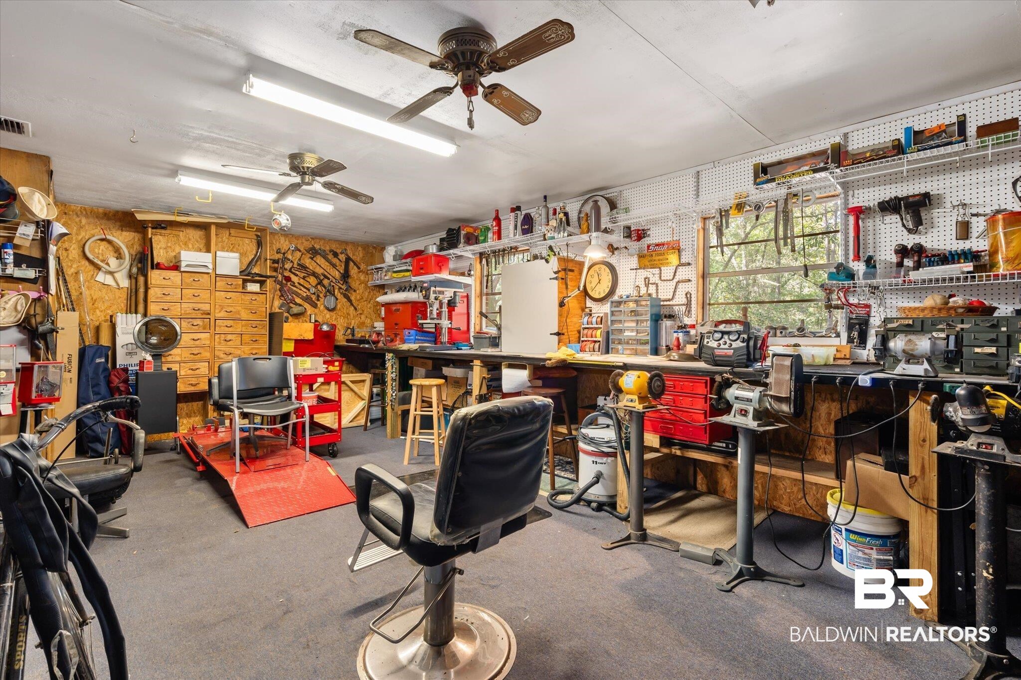 3651 Ching Dairy Loop Road South Mobile, AL 36618 - Photo 38 of 56 Misc room with a workshop area and ceiling fan