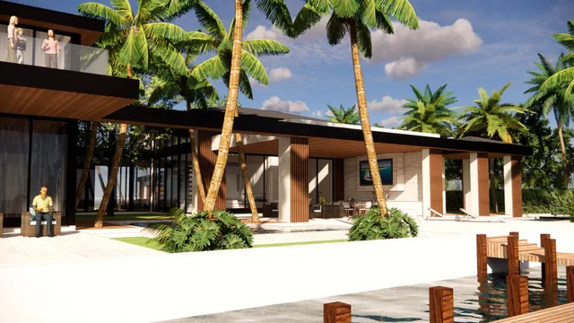 a view of a building with a outdoor space